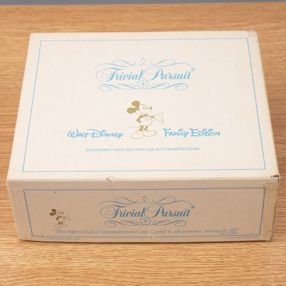 Horn Abbot Trivial Pursuit Walt Disney Family Edition 1985 105 Trivia Cards